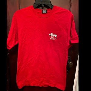 Vintage size small Stussy Graphic T Shirt Red 8ball Eight Ball
